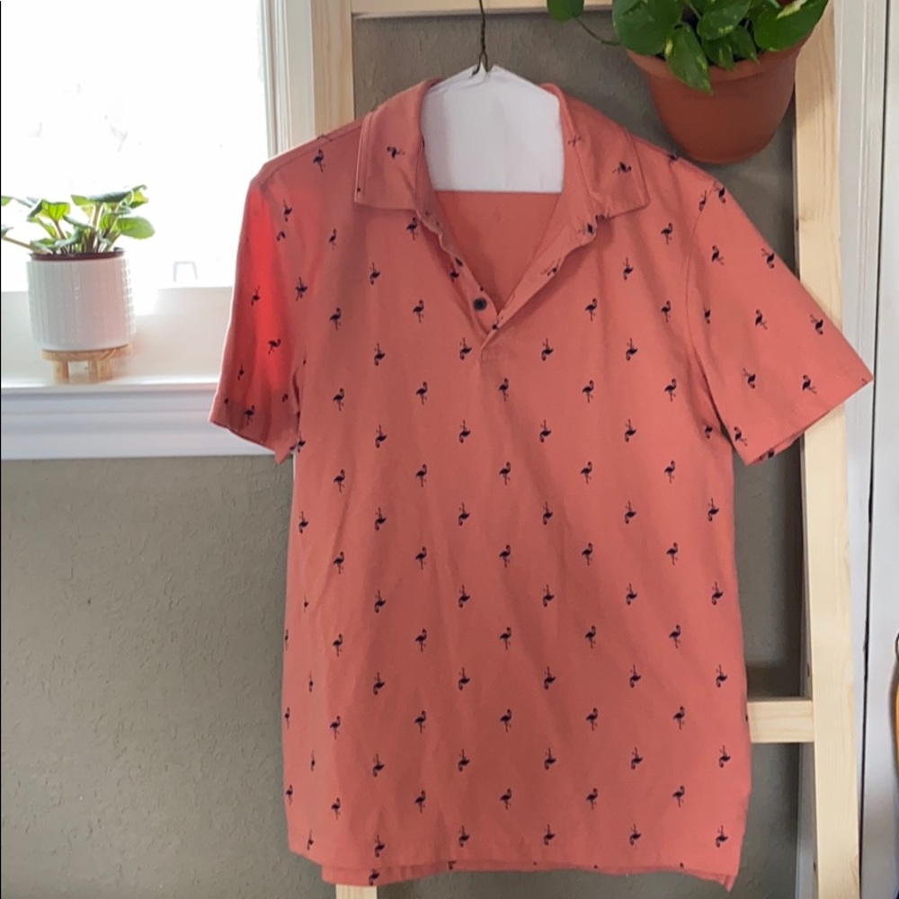 Men’s flamingo polo
